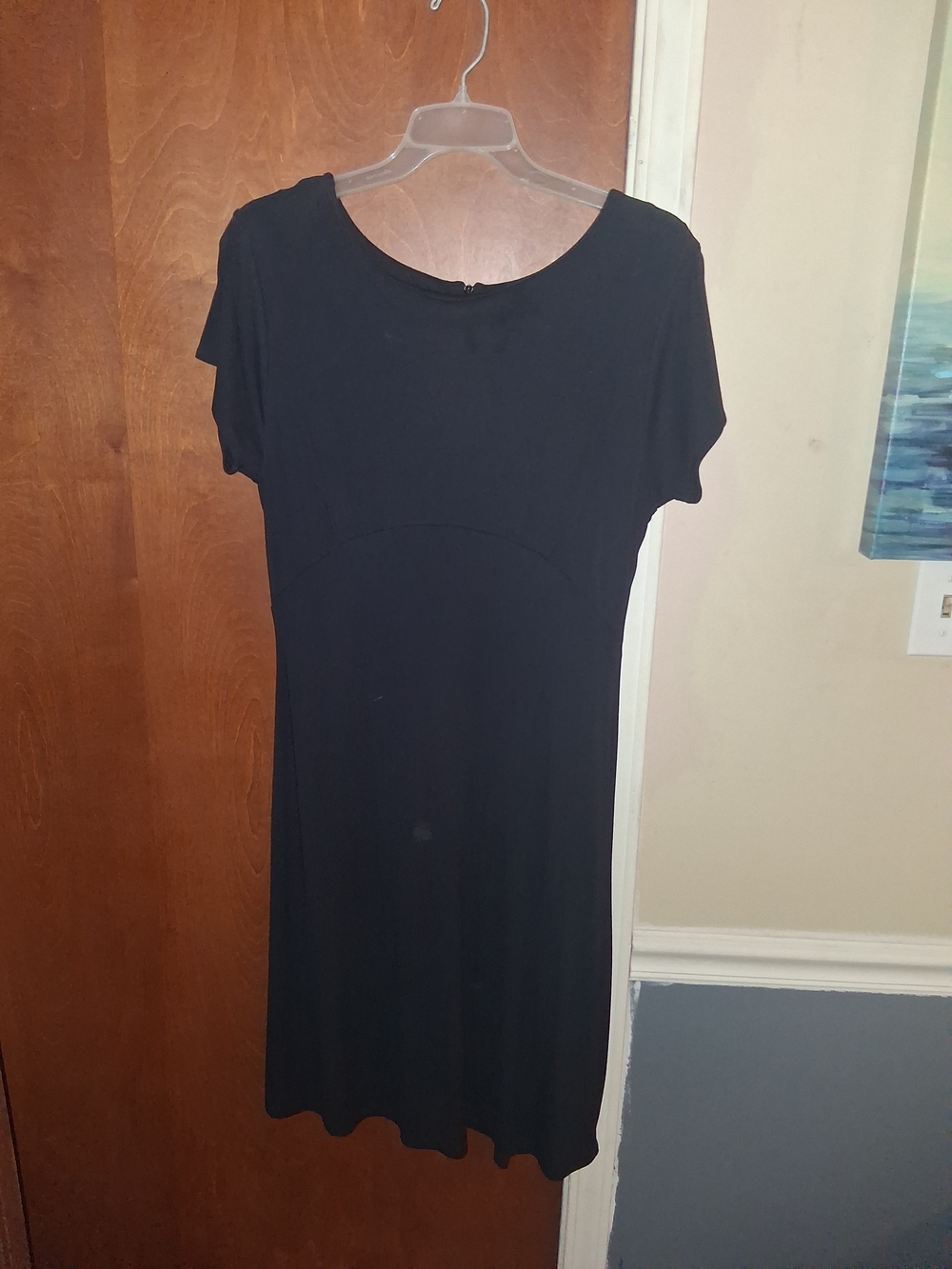 Jacqueline Ferrar Black Midi Dress with Short Sleeves